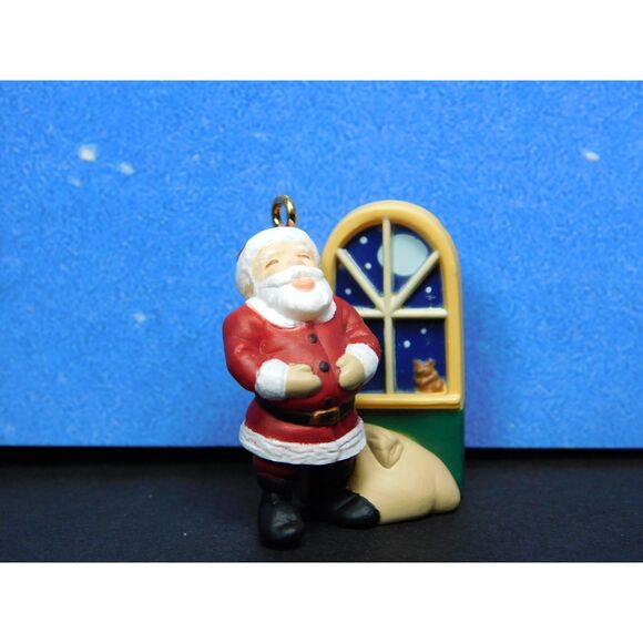 Hallmark Christmas Ornaments Mini Jolly Old Santa Ready for Santa Lot - Picture 2 of 7
